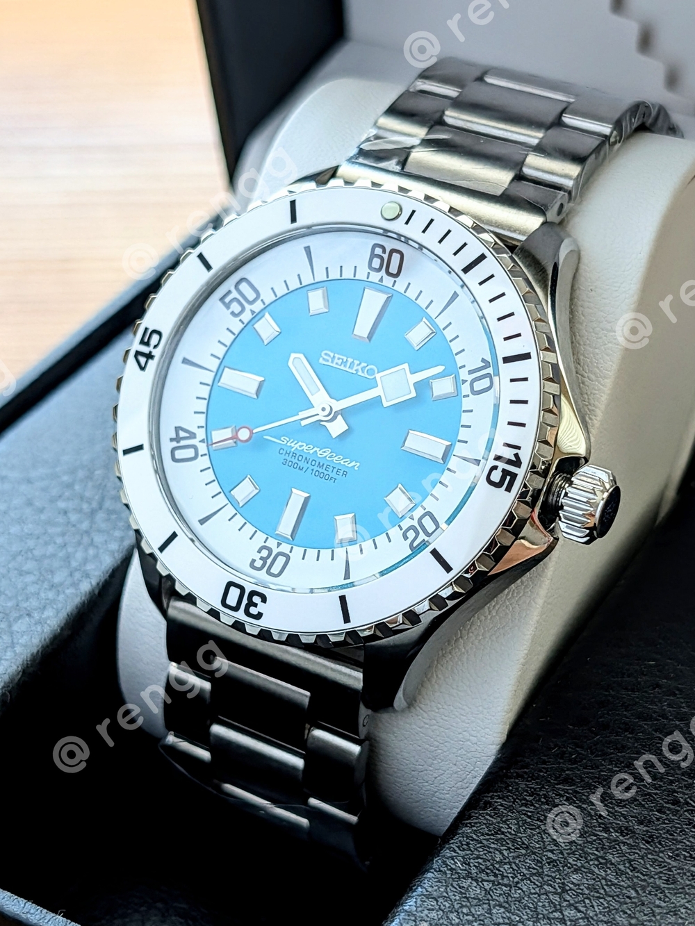 44mm Seiko Automatic Mod Men's Diver Watch Sapphire Ceramic Bezel